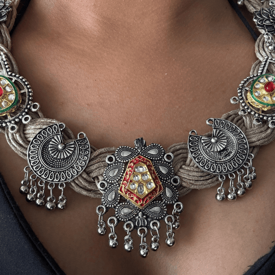 Adah Beige Jute Necklace