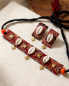 Rohinee Ajrakh Choker Set