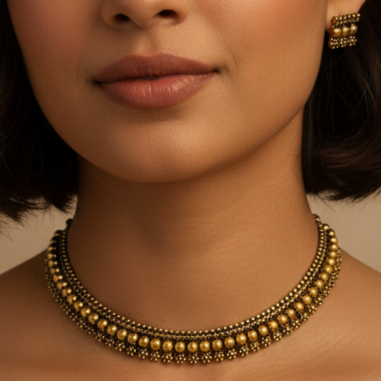 Sona Temple Necklace Set