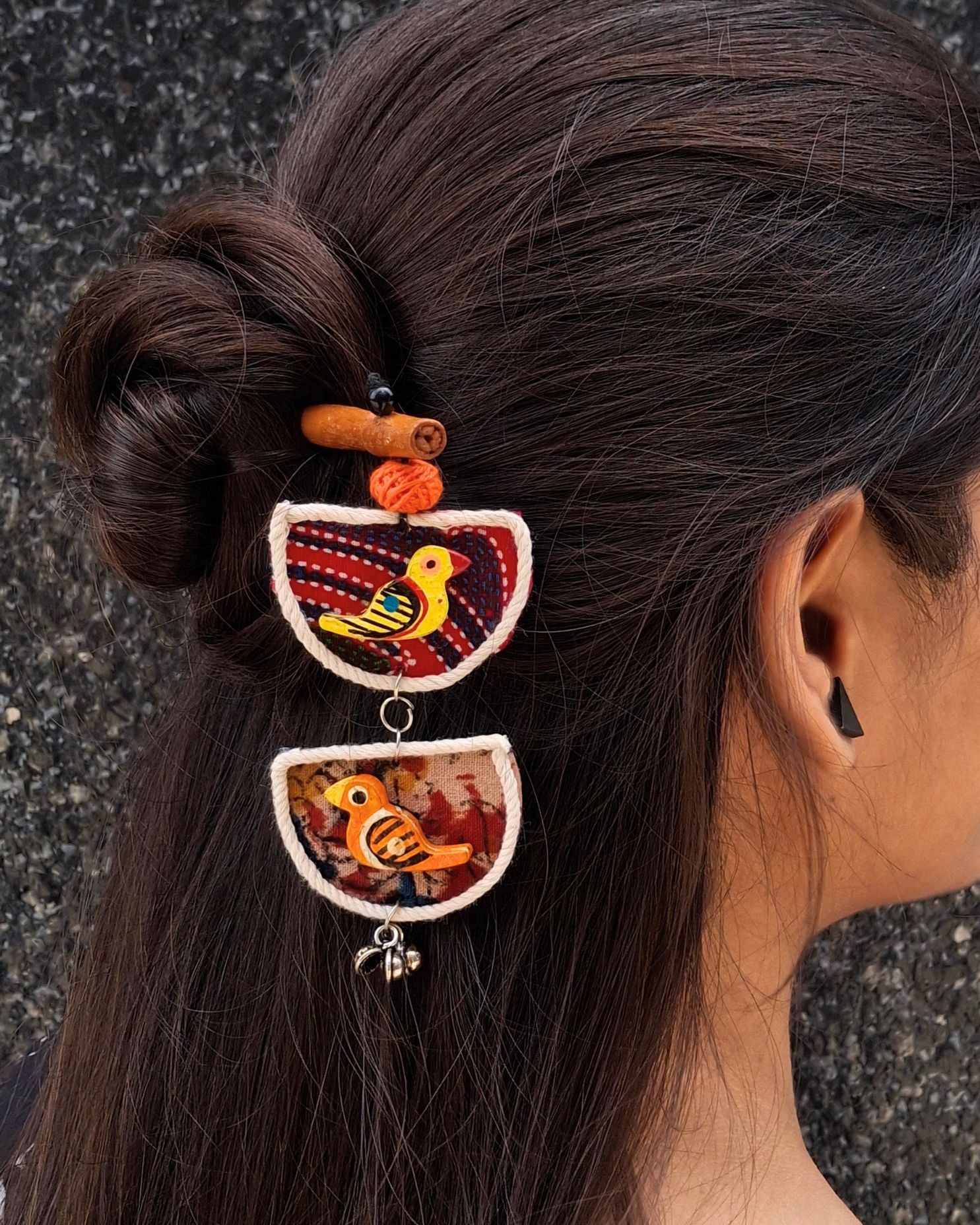 Chidiya Handcrafted Wooden Hairpin Stick
