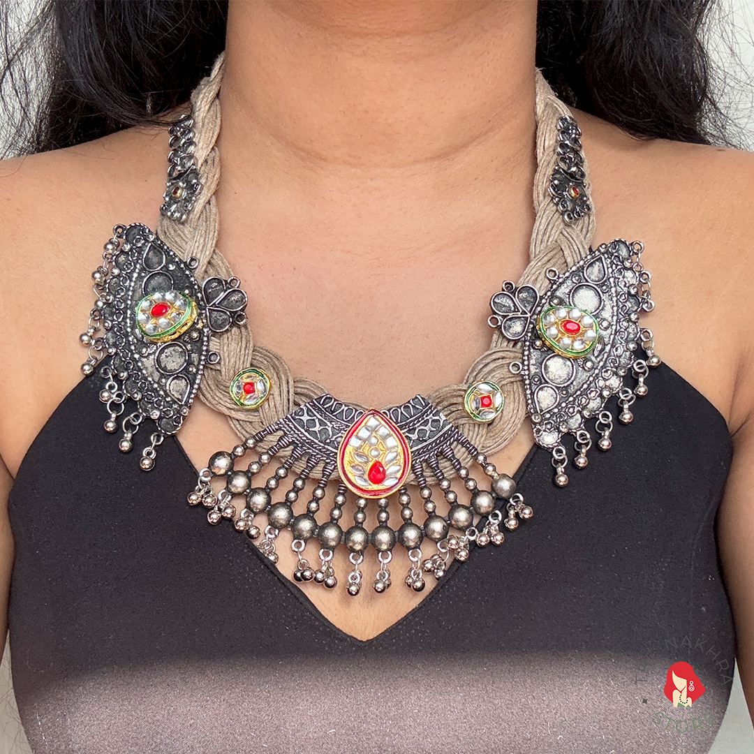 Being Jute and Kundan: Rekha Jute Necklace