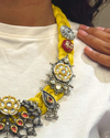 Shanaya Mustard Yellow Jute Necklace