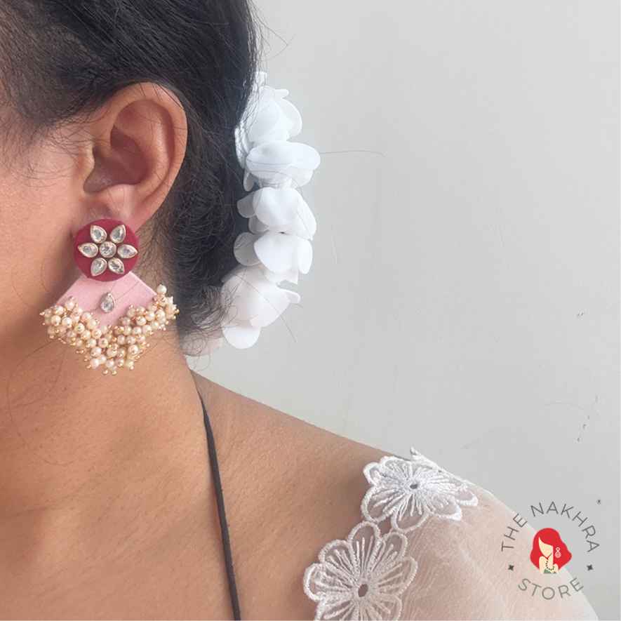 Mohey Rang De Fabric Earrings