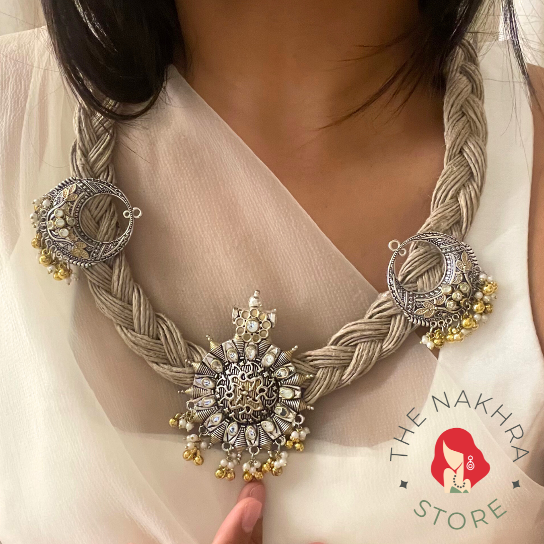 Kiran designer jute necklace