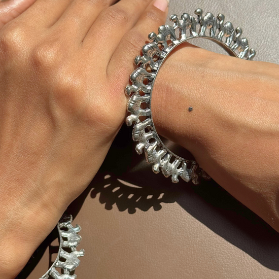 Camel Oxidised Bangles - Set of 2