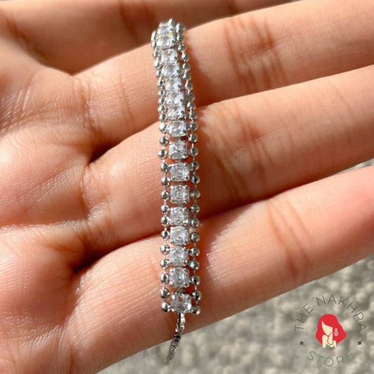Cubic diamond bracelet