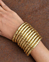 Golden Spiral Bangle - (Set of 10)