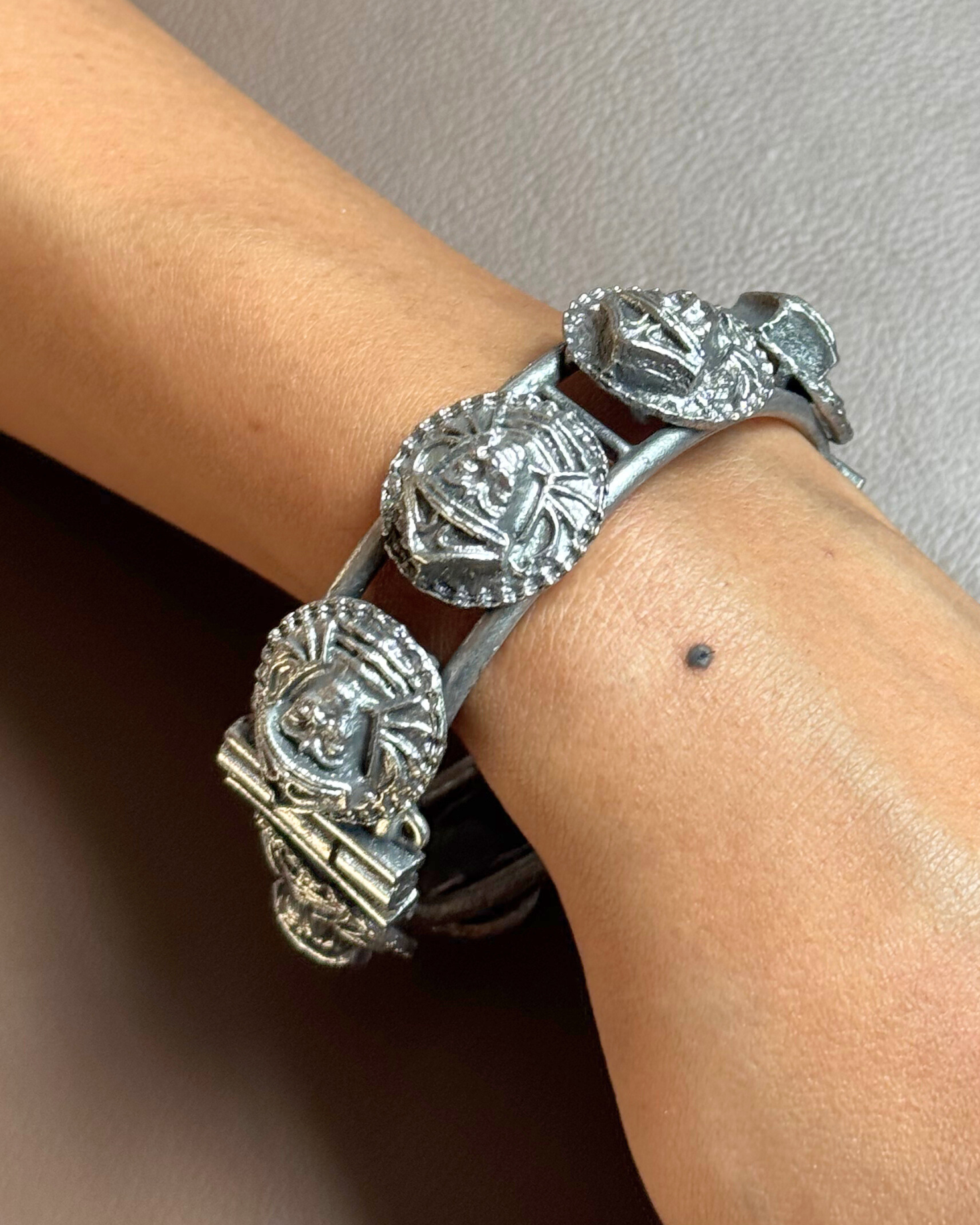Durga Oxidised Kada