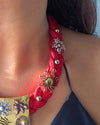 Virangana Red Jute Necklace