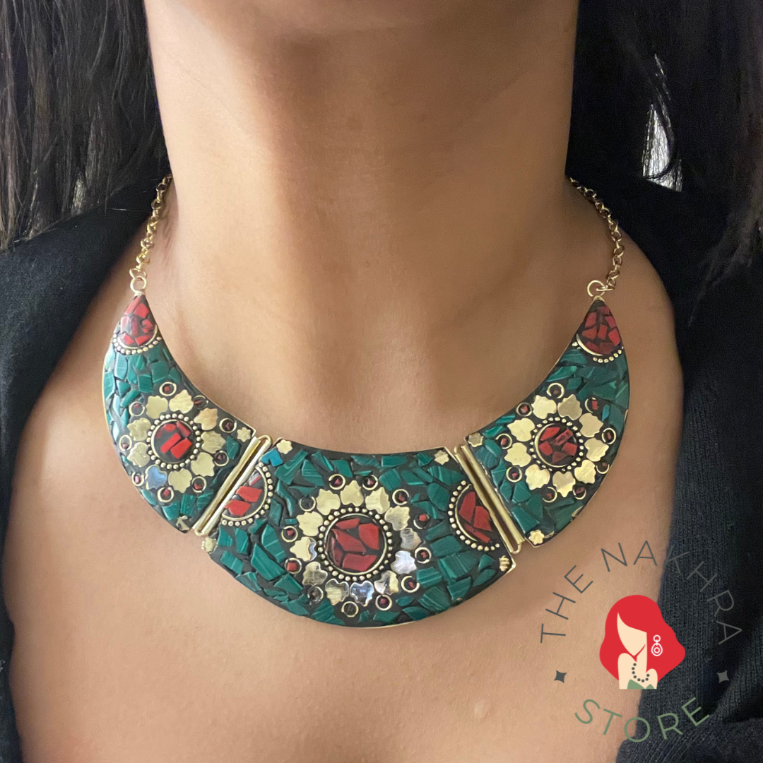 Mosaic Designer Moroccan Necklace