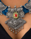 Vandita Blue Jute Necklace