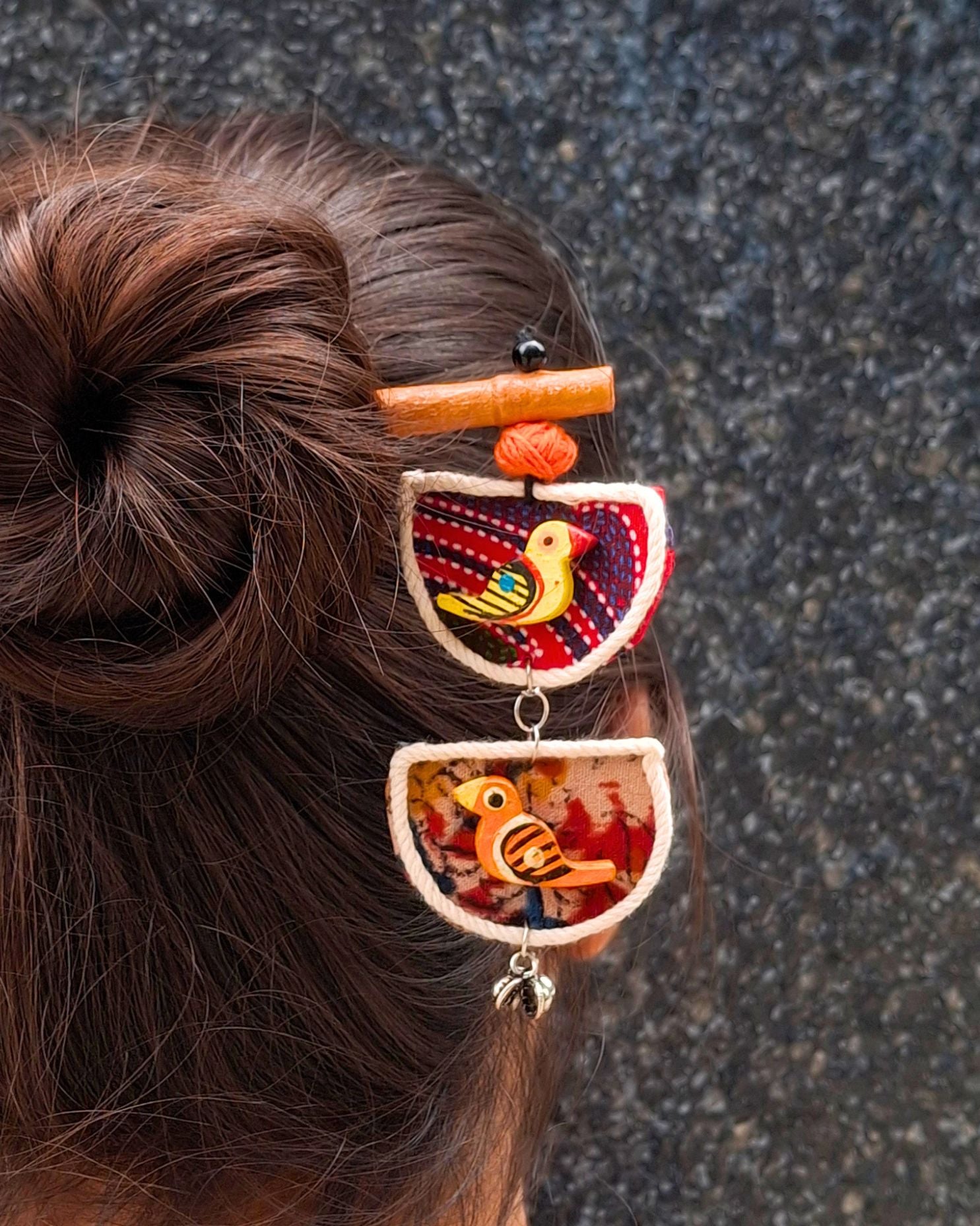Chidiya Handcrafted Wooden Hairpin Stick