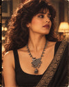 More Long Oxidised Necklace Set