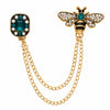 Emerald Honeybee Brooch