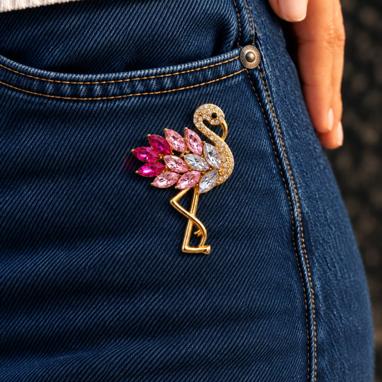 Pink Flamingo Brooch