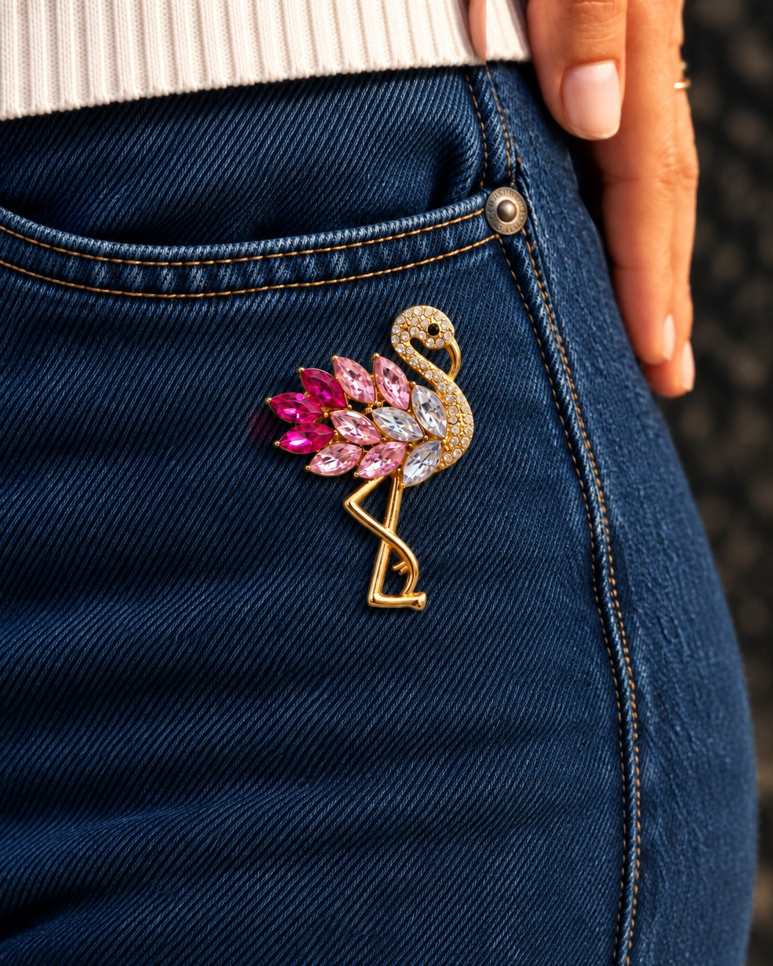 Pink Flamingo Brooch