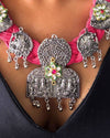 Malvika Pink Jute Necklace