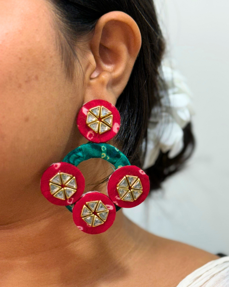 Chashni Bandhej Earrings