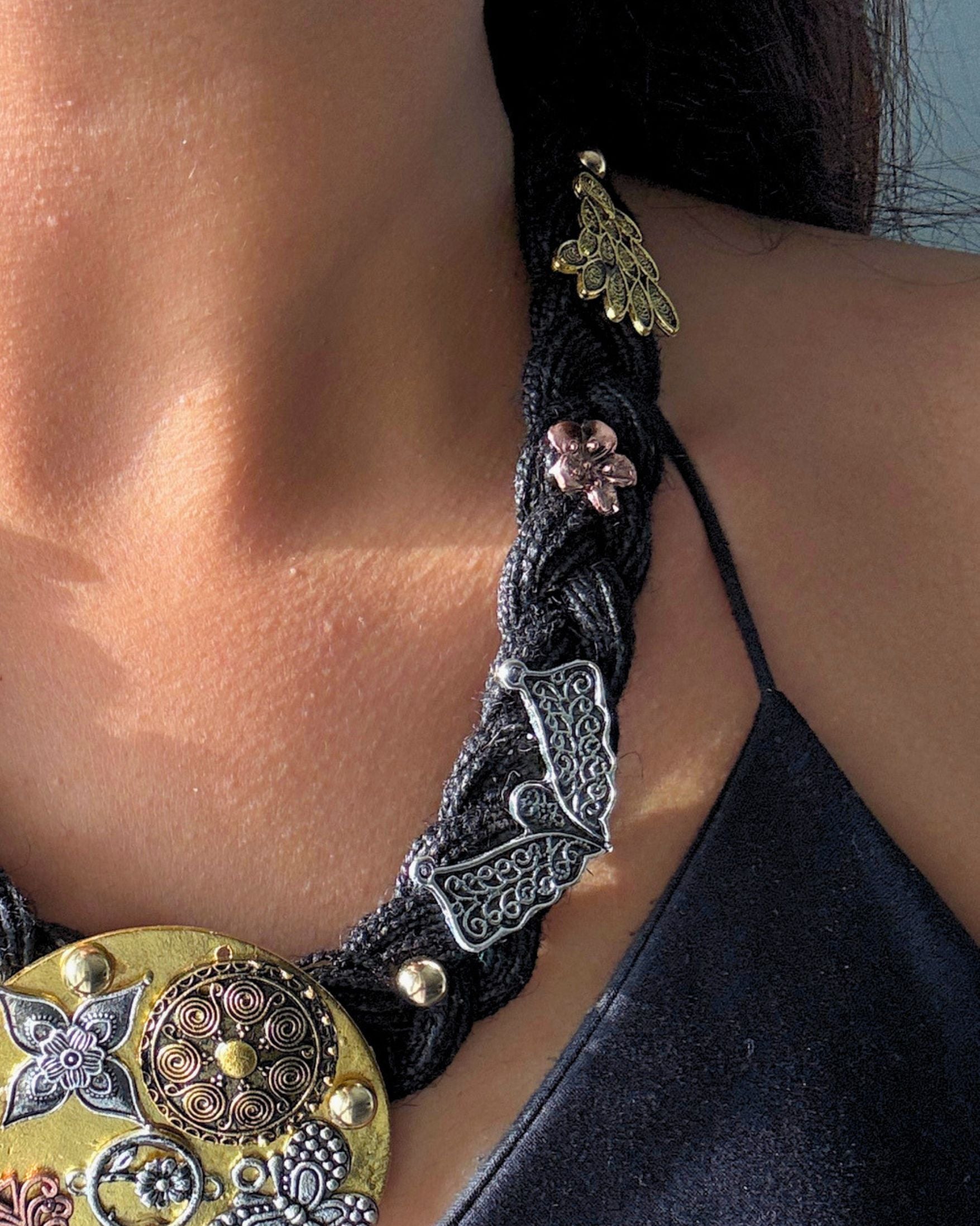 Adamya Black Jute Necklace