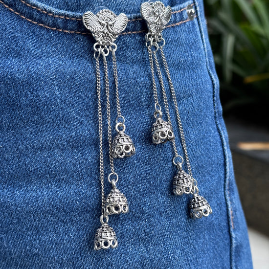 Aasha Silver Kashmiri Earrings