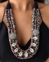 Ajrakh Black Necklace Set