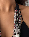 Ajrakh Black Necklace Set