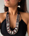 Ajrakh Black Necklace Set