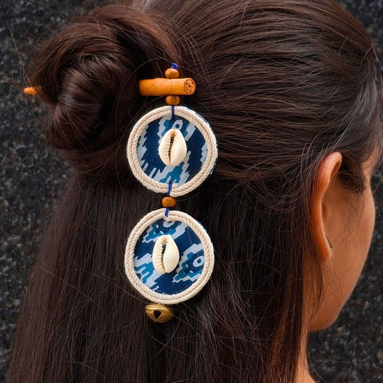 Ajrakh Handcrafted Wooden Hairpin Stick