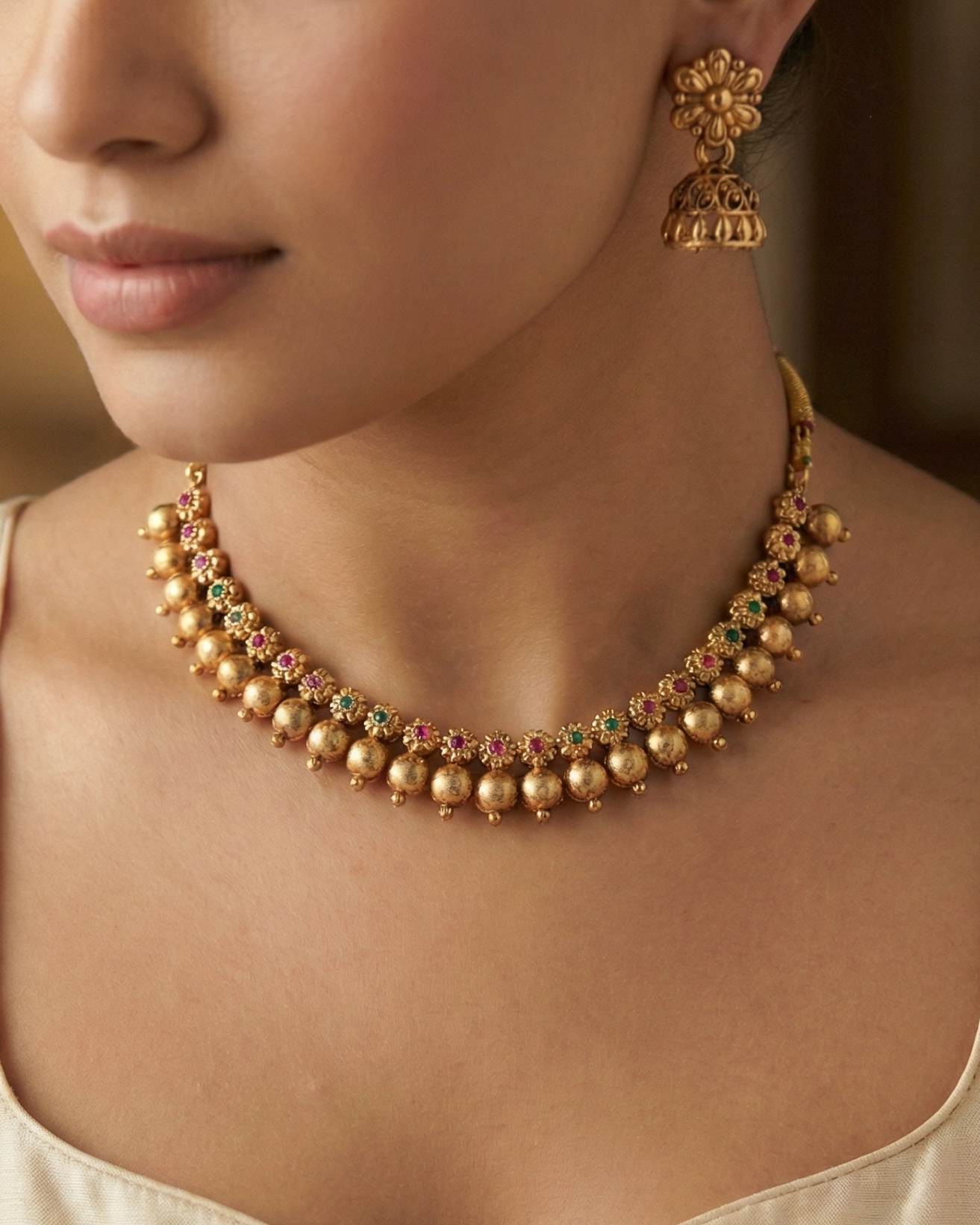 Alpana Temple Necklace Set