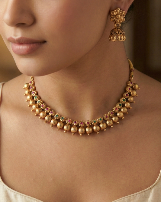 Alpana Temple Necklace Set