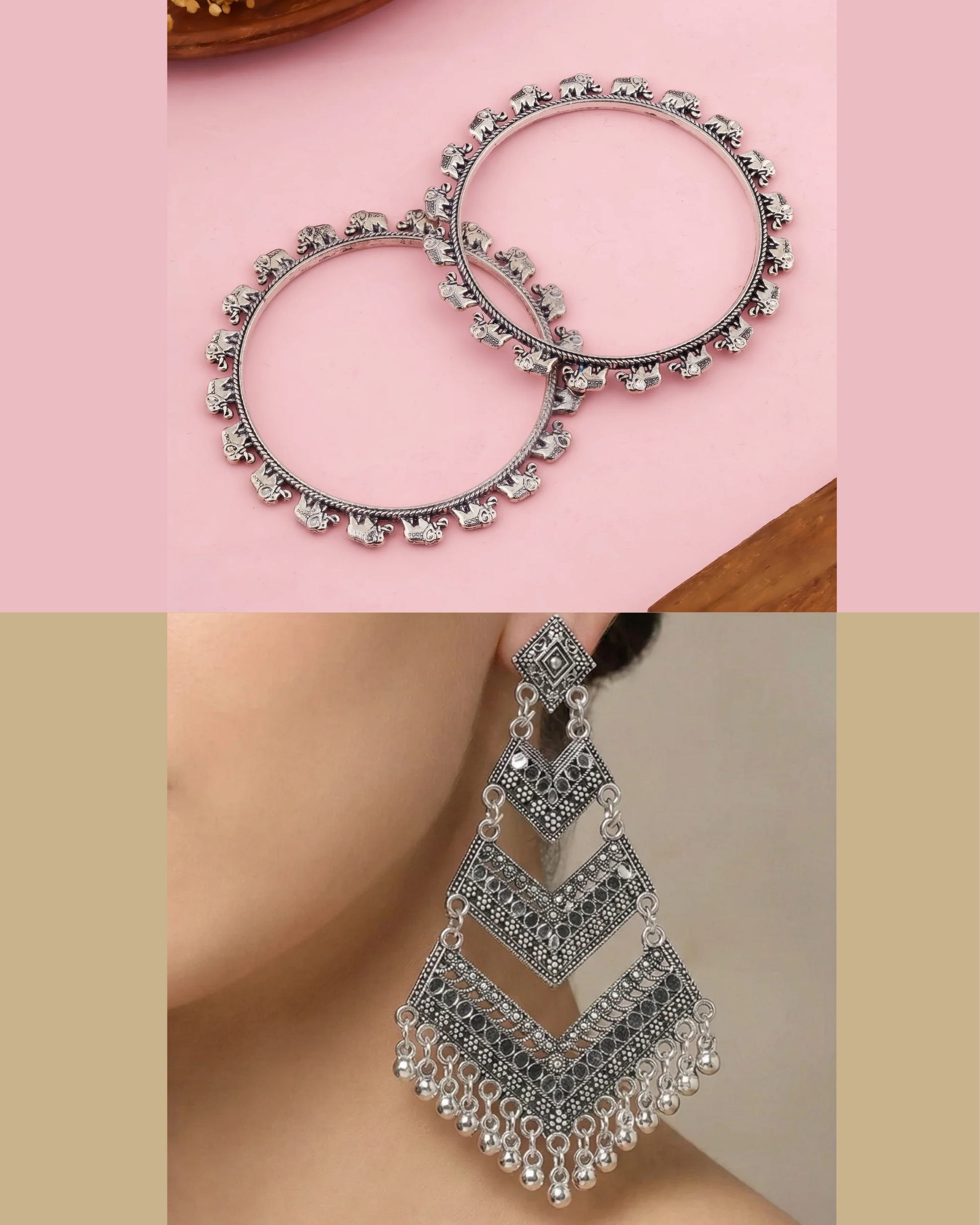 Amna Combo of bangle and earrings