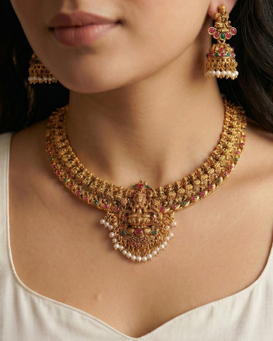 Anshula Temple Necklace Set