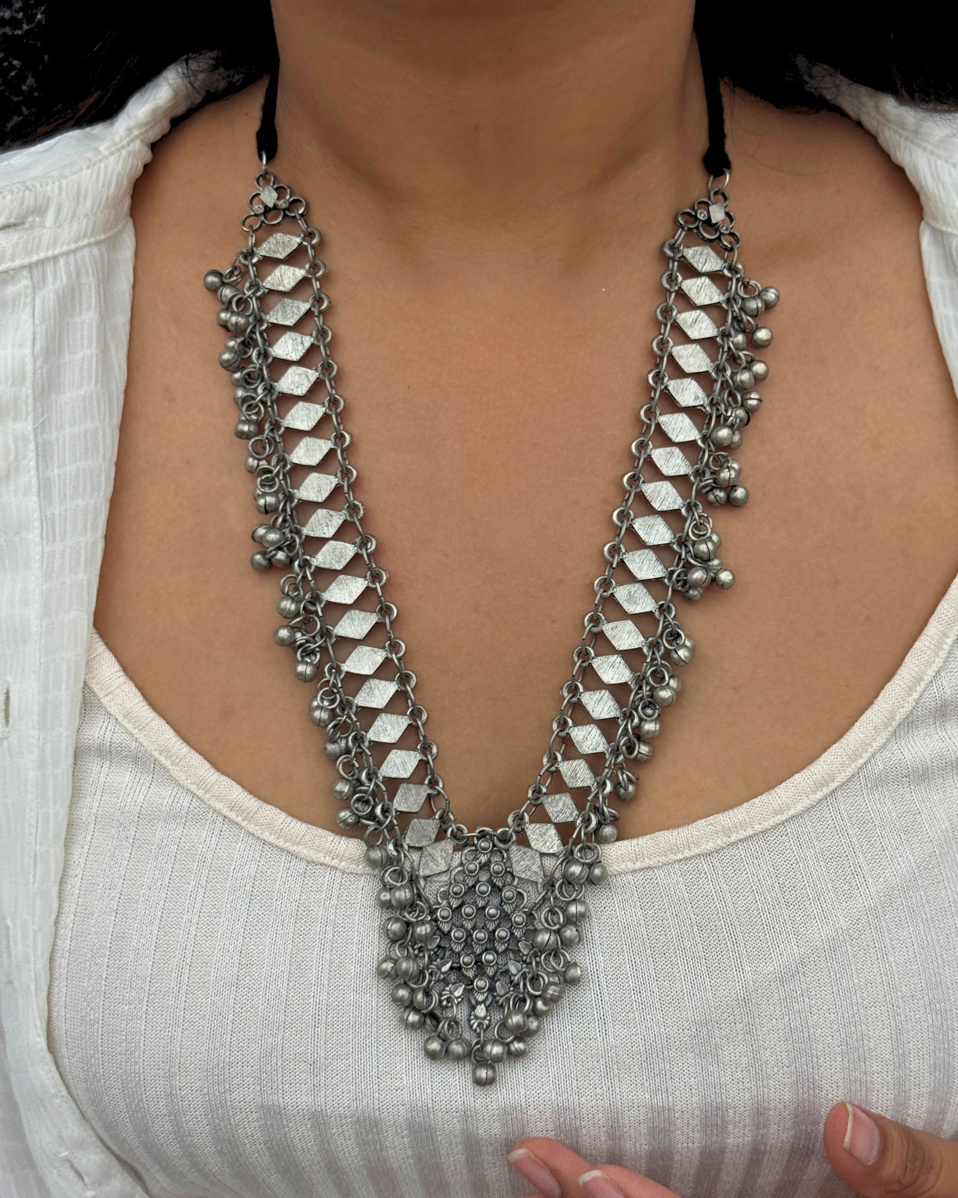 Aradhna Oxidised Necklace Set