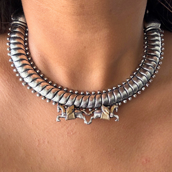 Ashva Dual-tone Choker Set