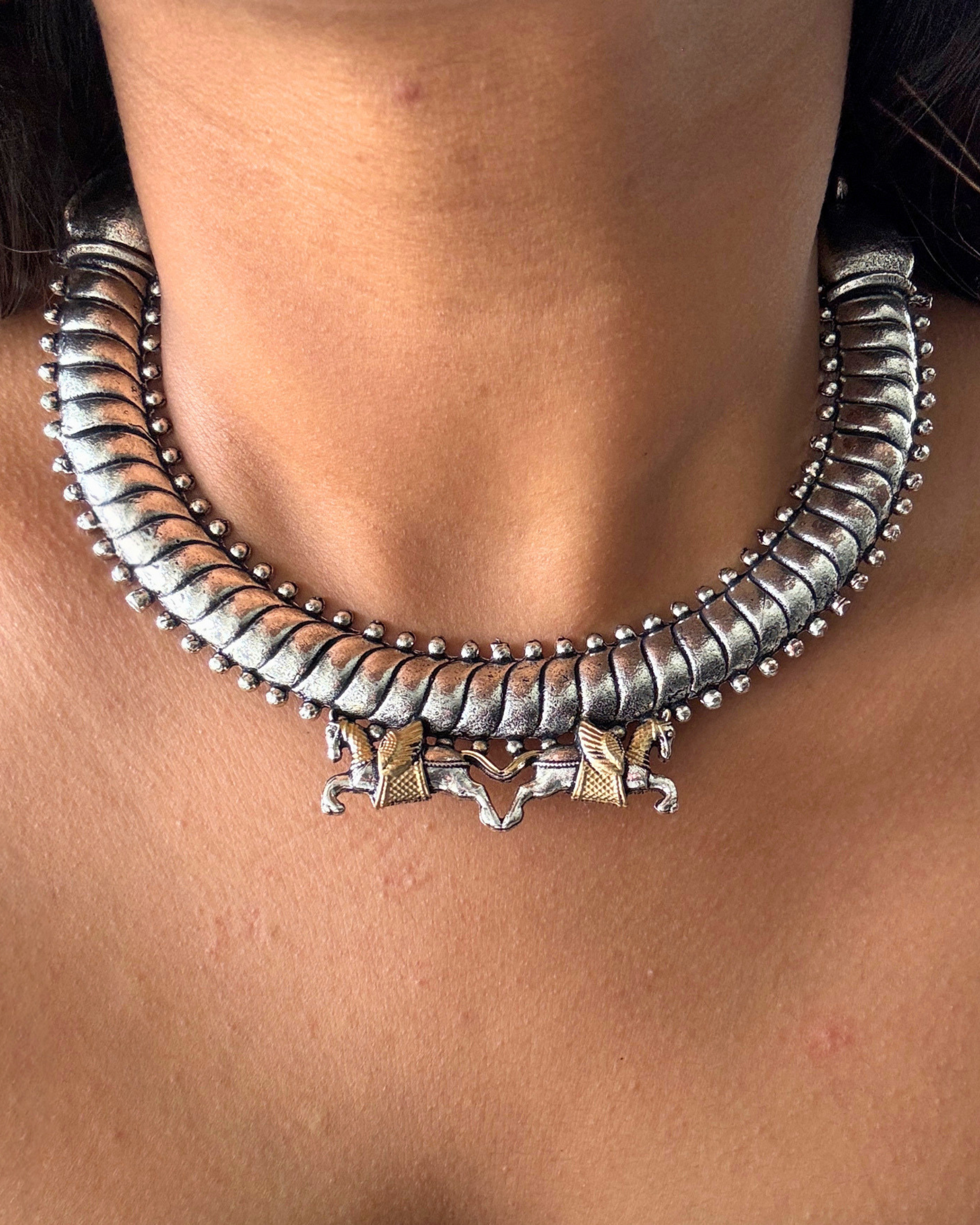 Ashva Dual-tone Choker Set