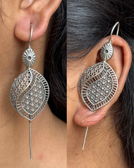 Bail Oxidised Earcuff - Set of 2