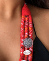 Bandhani Red Necklace Set