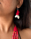 Bandhani Red Necklace Set