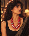 Bandhani Red Necklace Set