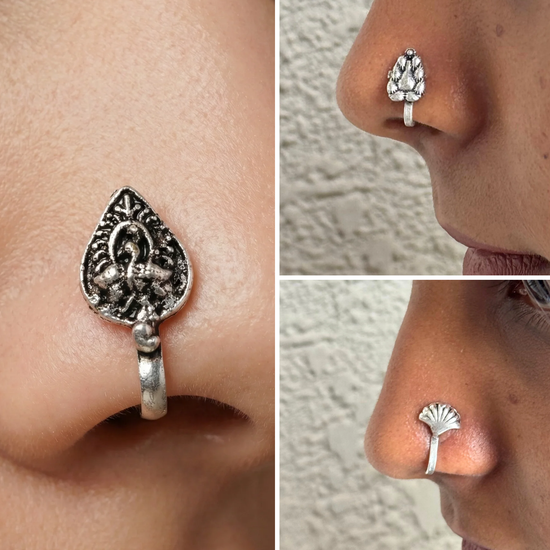 Banjara nose pin combo set of 3