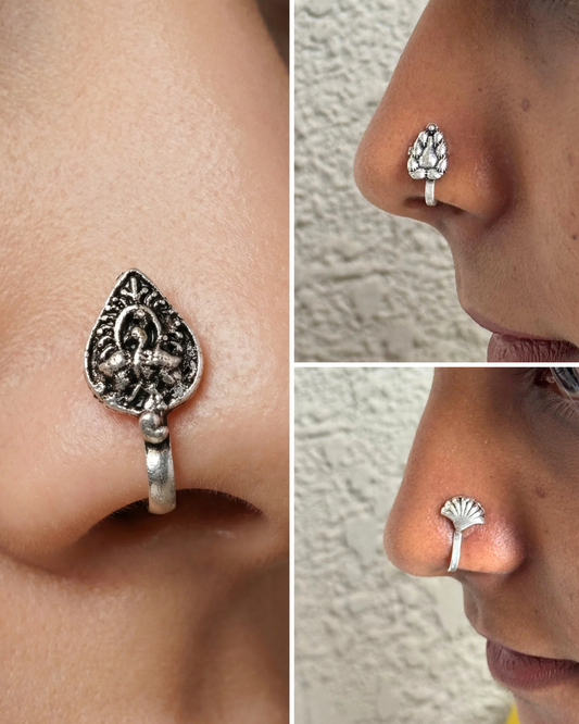 Banjara nose pin combo set of 3
