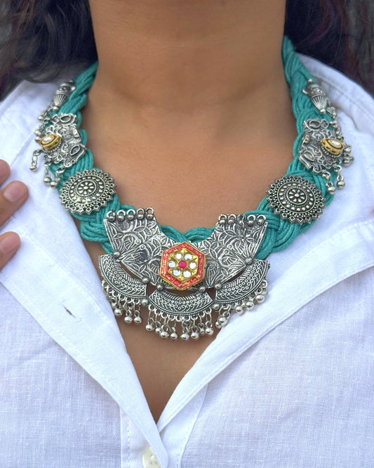 Boondi Green Jute Necklace