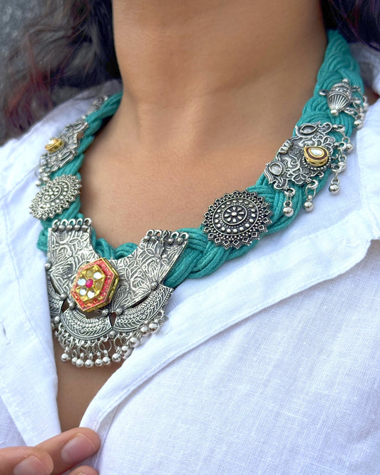 Boondi Green Jute Necklace