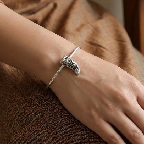 Danasha Oxidised Silver Bracelet