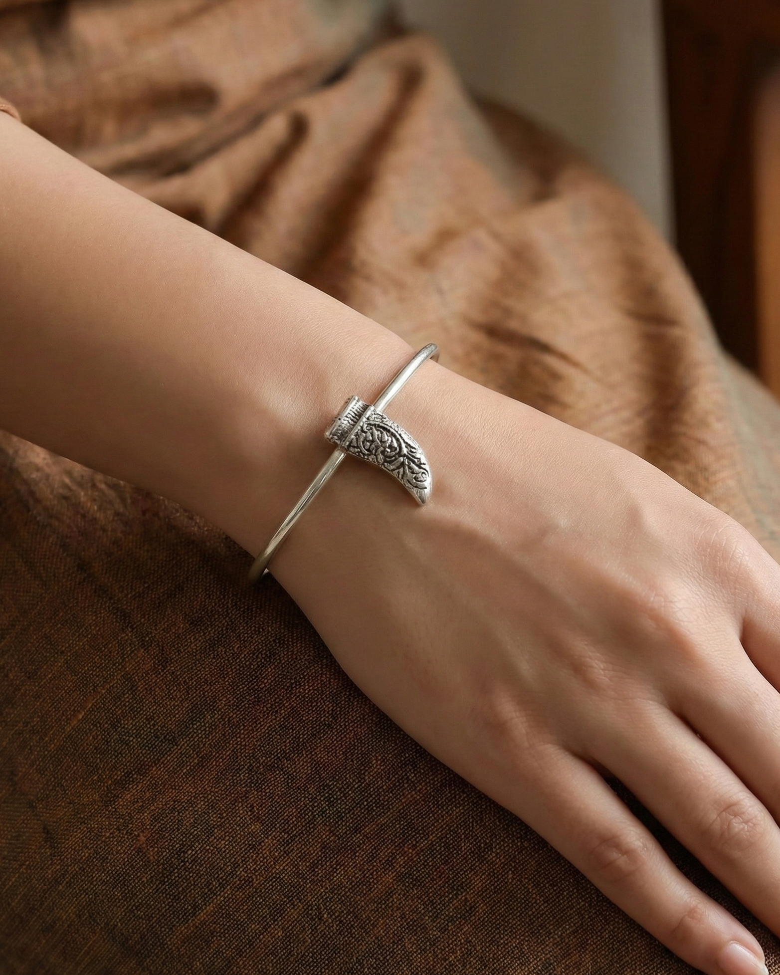 Danasha Oxidised Silver Bracelet