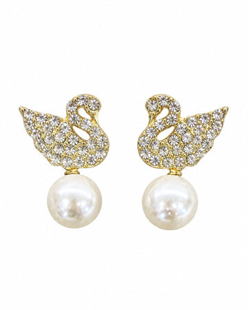 Dancing Swan Studs