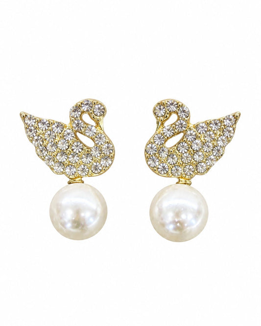 Dancing Swan Studs
