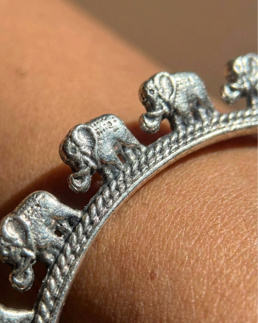 Elephant Oxidised Bangles - Set of 2