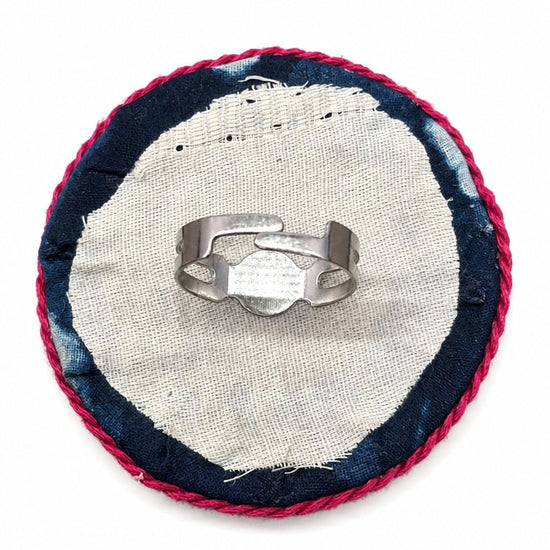 Fish Ajrakh Blue Ring