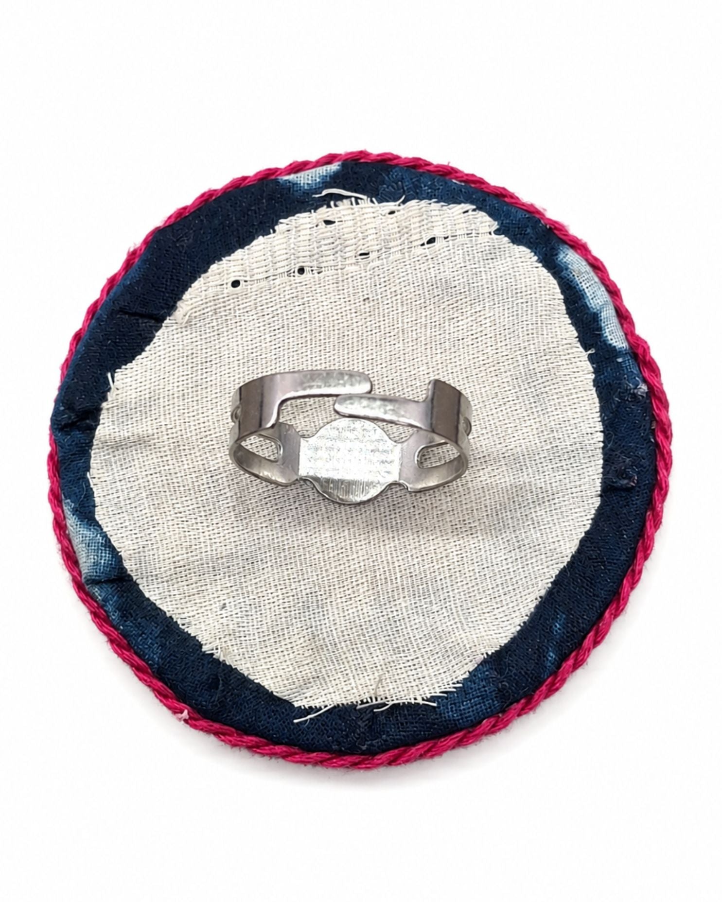 Fish Ajrakh Blue Ring